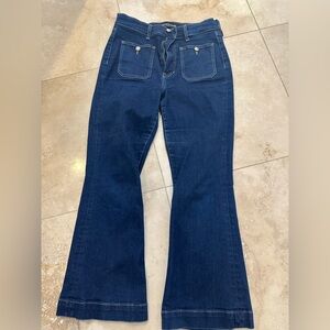 Veronica Beard Carson ankle flare high rise Jeans. Oxford. 29